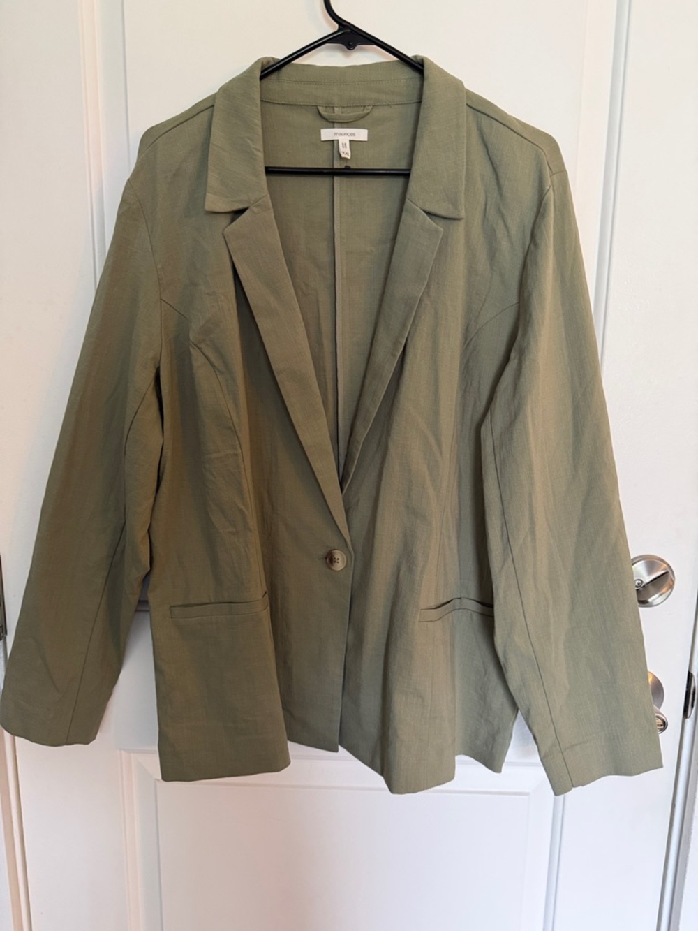 Maurices Light Olive Single-Button Blazer